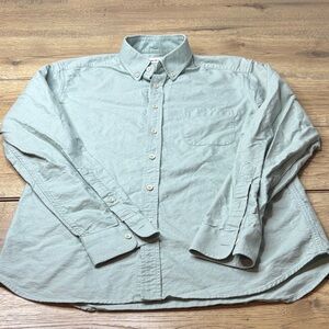 Men's Taylor Stitch Button-Down Long Sleeve Shirt in Light Sage Size 42